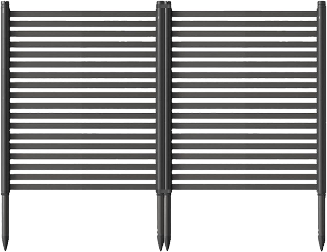 47"X35" Outdoor Privacy Screen Fence, 2-Panel Metal Decorative Animal Garden Fence, Rustproof Landscape Edging for Flower Beds, Vegetable Gardens, Patio, Backyard & Lawn, No-Dig Easy Install
