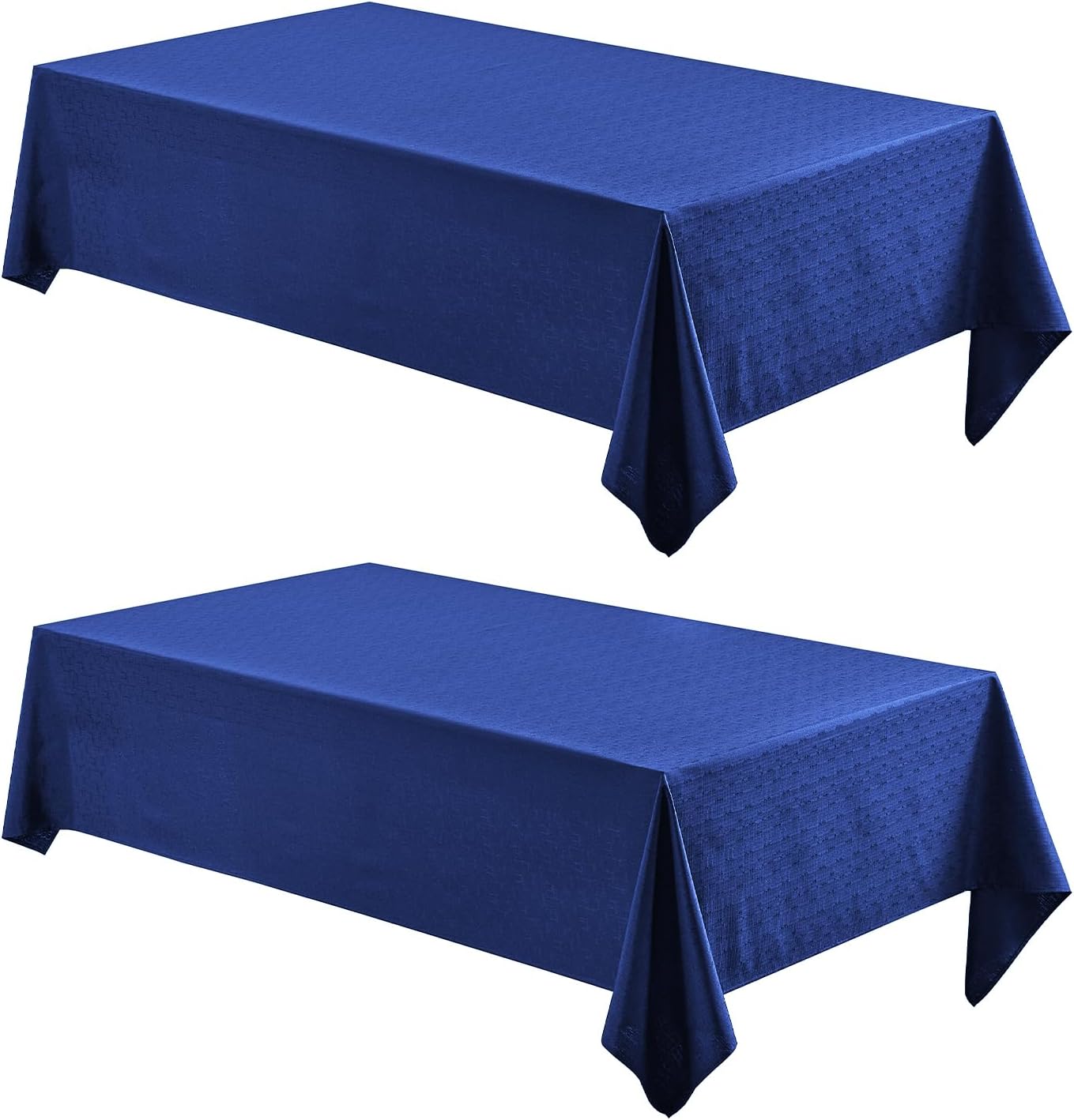 2 Pack Rectangle Tablecloth, 60x120 inch, Water Resistant Wrinkle Free Linen Textured Table Cloth Washable, Decorative Fabric Table Cover for Dining, Party and Camping, Beige