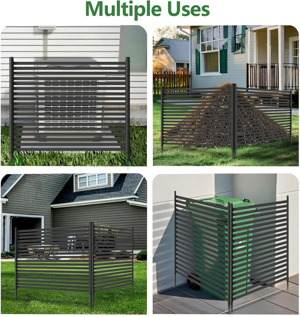 47"X35" Outdoor Privacy Screen Fence, 2-Panel Metal Decorative Animal Garden Fence, Rustproof Landscape Edging for Flower Beds, Vegetable Gardens, Patio, Backyard & Lawn, No-Dig Easy Install