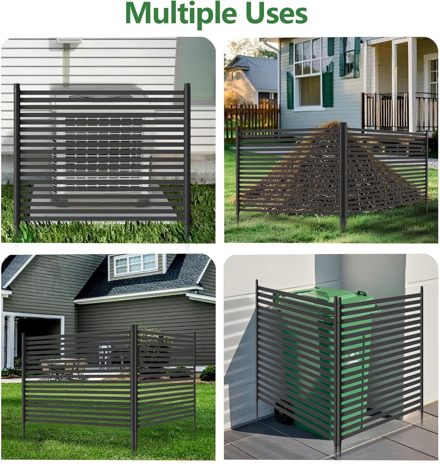47"X35" Outdoor Privacy Screen Fence, 2-Panel Metal Decorative Animal Garden Fence, Rustproof Landscape Edging for Flower Beds, Vegetable Gardens, Patio, Backyard & Lawn, No-Dig Easy Install