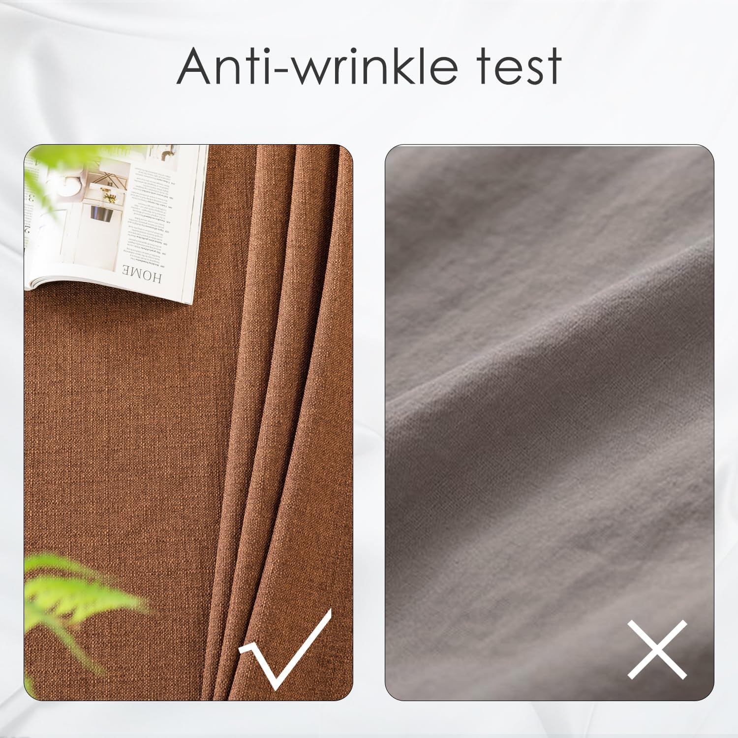 BALCONY & FALCON Rectangle Tablecloth Washable Wrinkle Resistant and Water Proof Table Cloth Decorative Linen Fabric Tablecloths for Dining Parties Kitchen Wedding and Outdoor Use(Brown, 57x118)