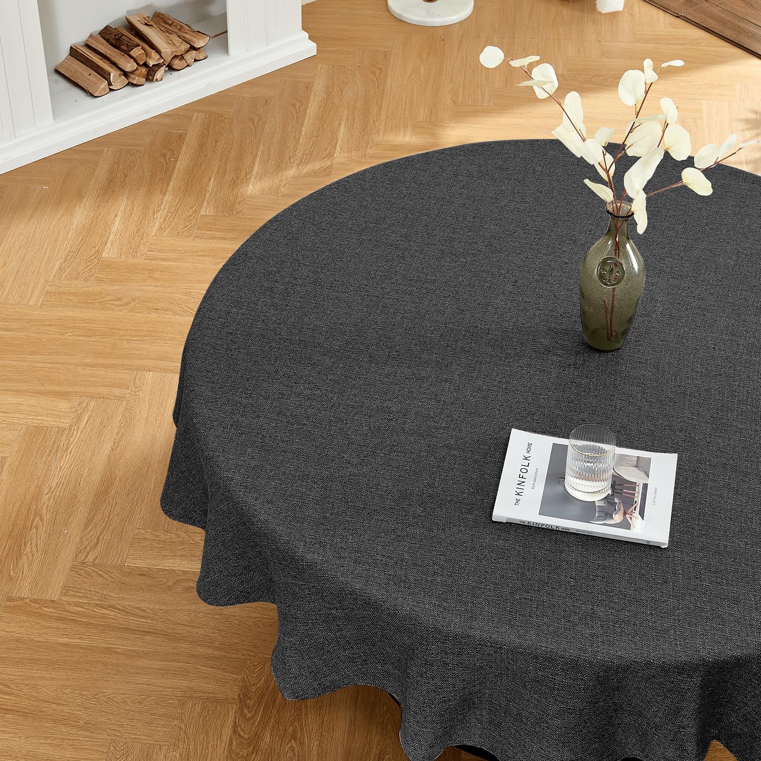 BALCONY & FALCON Rectangle Tablecloth Washable Wrinkle Resistant and Water Proof Table Cloth Decorative Linen Fabric Tablecloths for Dining Parties Kitchen Wedding and Outdoor Use(Brown, 57x118)